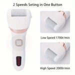 Electric Foot Grinder And Callus Remover, Electric Foot Polisher, Rechargeable Foot Washing And Pedicure Kit, Suitable For Cracked Heels And Dead Skin, With 3 Roller Heads - Image 3