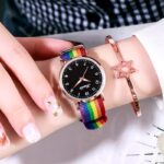 Luminous Starry Sky Watch Ladies Casual Rainbow Canvas - Image 4
