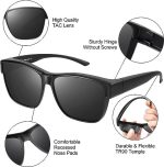 Fit Over Glasses Sunglasses For Men & Women Polarized Lens 99 UV Protection - Image 6