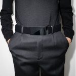 Microfiber PU Leather Ratchet Belt Belts For Men Adjustable Slide Buckle Black - Image 4