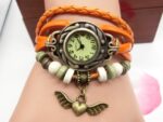 Vintage casual flying heart pendant bracelet belt watch - Image 2