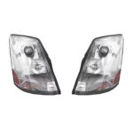 LEAVAN Chrome Headlight Assembly For 2004-2018 Volvo VNL VNM 2004-2015 Volvo VN Halogen Lamps