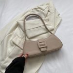 Western Style Shoulder Texture Crossbody Underarm Small Square Bag - Image 5