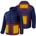 Men Heated Puffer Jacket Electric Heating Coat Insulated Hood Windbreaker - Image 6