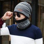 Men's Knitted Wool Hat Casual Warm Bib - Image 9