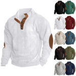 corduroy stand collar sweater