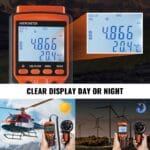Split Handheld Anemometer, Digital Wind Speed CFM Meter Gauge With LED Backlight Screen, Measures Wind Velocity Wind Temperature Air Flow Wind Chill, For Sailing Surfing Flying HVAC - Image 5