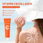 Sunscreen Cream Spf 50 Vitamin C Collagen Moisturizer Brightening Lotion Korean Skin Care Sun Block Sunscreen For The Black Skin - Image 6