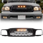 Front Grille Fits For Tacoma With Light Letters Matte Black Radiatormesh