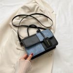 Popular Fashion Stitching Texture Portable Shoulder Messenger Bag - Image 2