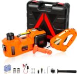 Electric Car Jack Kit,5 Ton 11023 LBS Hydraulic Jack Lift With Electric Impact Wrench,