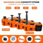 Electric Car Jack Kit,5 Ton 11023 LBS Hydraulic Jack Lift With Electric Impact Wrench, - Image 5