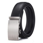 Microfiber Leather Mens Ratchet Belt, Belts For Men Adjustable Automatic Buckle - Image 4
