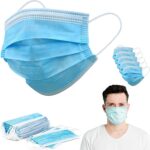 100 PCS Protective Disposable Face Mask Cover 3 Ply Disposable Face Masks - Blue - Image 8