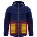 Men Heated Puffer Jacket Electric Heating Coat Insulated Hood Windbreaker - Image 3