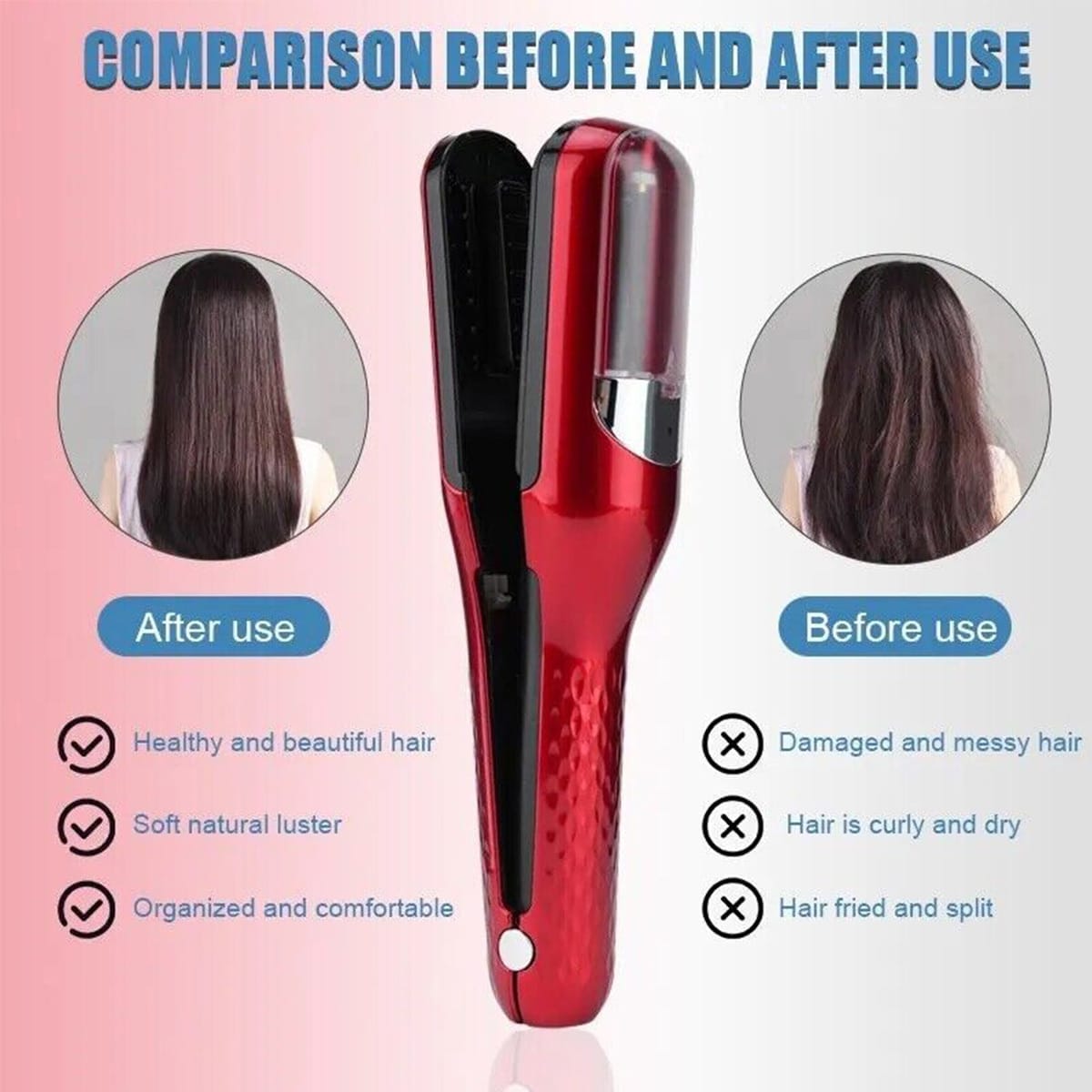631f1623-4b8b-4eb6-9a52-6e4cca6078f8jpg Split-Ender Mini - Automatic, Hair Repair Split End Remover Trimmer For Dry, Splitting, Damaged And Brittle Split Ends, Men And Women Hair Styling Beauty Tool - Image 1