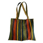 Retro Contrast Rainbow Stripe Shoulder Bag - Image 7