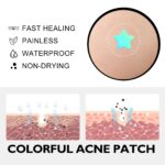 Hoygi Cute Colorful Acne Patches Reduce Acne & Pimples Anti-Dryness Deep Hydration Facial Cleansing - Image 3