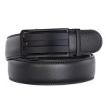 Microfiber Leather Mens Ratchet Belt Belts For Men Adjustable Automatic Buckle - Image 2