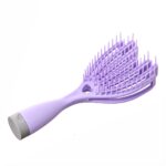 1pc Massage Hair Comb - Elastic Scalp Massage Comb, Wet Dry Dual Purpose Comb, Hollow Out Hair Brush - Haircare Heatless Tool For Women And Men - Image 5