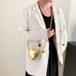 Mini Love-shape Pearls Handbag Fashion Cute Chain Lipstick Bag Women's Bright Candy Color Shoulder Messenger Bag - Image 9