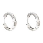 Sterling Silver Needle Simple Zircon Eardrop Earring - Image 4