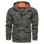 Cross-border AliExpress jacket men's mid-length casual outdoor hooded plus size jacket men's jacket spring and autumn - Image 8