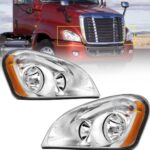 Chrome Housing And Amber Reflective Headlight Assembly