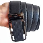 Microfiber Leather Mens Ratchet Belt Belts For Men Adjustable Size, Slide Buckle - Image 8