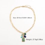 Temperament Entry Lux Color Pendant Necklace For Women European And American - Image 4