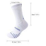 9 Pairs Men Compression Crew Running Socks Athletic Socks  With Cushion Work Hiking Basketball Sport Socks Anti-odor And Anti-slip For Running Fitness Hiking And Cycling - Image 5