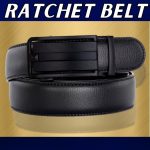 Microfiber Leather Mens Ratchet Belt Belts For Men Adjustable Automatic Buckle - Image 7
