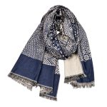 Ethnic Yarn-Dyed Cotton Linen Scarf – Short Beard Style Wrap - Image 8
