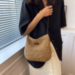 Niche Design Vacation Straw Tote Bag - Image 7