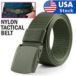 Men's Plastic Cam Buckle Nylon Canvas Tactical Waistband Webbing Military Belt - Image 9