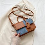 Popular Fashion Stitching Texture Portable Shoulder Messenger Bag - Image 5