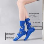 4 Pairs Mens Dress Socks Funny Colorful Dress Socks Athletic Socks Cushion Running Socks Breathable Comfort For Sports Anti-odor Anti-slip Breathable - Image 5