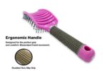 Hair Scalp Massage Brush Anti Static Curved Vented Styling Detangling Brushes Hair Scalp Massage Comb Hairbrush Bristle Nylon Women Wet Curly Detangle Hair Brush For Salon Hairdressing Styling Tools - Image 3