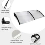 Outdoor Front Door Window Awning Patio Canopy Rain Cover UV Protected Eaves RT - Image 2