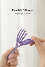 1pc Massage Hair Comb - Elastic Scalp Massage Comb, Wet Dry Dual Purpose Comb, Hollow Out Hair Brush - Haircare Heatless Tool For Women And Men - Image 2