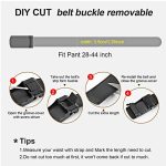 Microfiber Leather Mens Ratchet Belt Belts For Men Adjustable Automatic Buckle Black - Image 2
