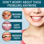 EELHOE Adjustable Buckle Dentures, Modified Teeth Interdental Set Orthodontic Dentures Set - Image 2