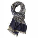 Ethnic Yarn-Dyed Cotton Linen Scarf – Short Beard Style Wrap - Image 4