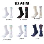 6 Pairs Men Compression Running Socks Quarter Crew Athletic Cushioned Breathable Anti Blister Sweat Odor For Running Hiking Cycling Fitness - Image 2