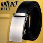 Microfiber Leather Mens Ratchet Belt, Belts For Men Adjustable Automatic Buckle - Image 7