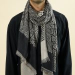 Ethnic Yarn-Dyed Cotton Linen Scarf – Short Beard Style Wrap - Image 5