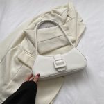 Western Style Shoulder Texture Crossbody Underarm Small Square Bag - Image 9
