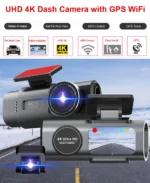 Dash Cam Dual Lens 4K UHD Recording Car Camera DVR Night Vision Video Recorder Built-In Wi-Fi Support GPS 24H Parking - Image 10