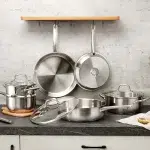 Stainless Steel Cookware Set 10pcs, All Stoves Compatible, Stainless Steel Saucepan Stockpot and Frying Pan, Oven Safe - Image 4