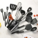 12PCS Food Grade Silicone Kitchen Cookware Utensils Turner Spatula Measuring Spoon Practical Cooking Tool Kitchenware Set - Image 2